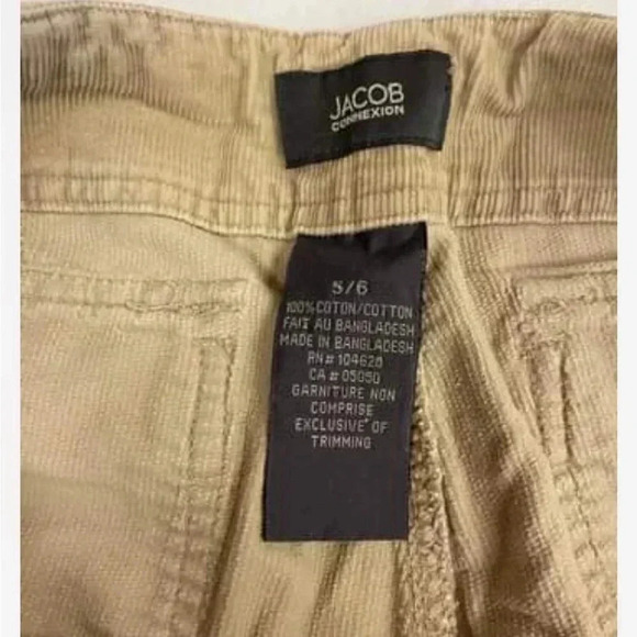 Jacob Connexion Tan Colour  Cargo Corduroy Pants Size 5/6 - Picture 8 of 8